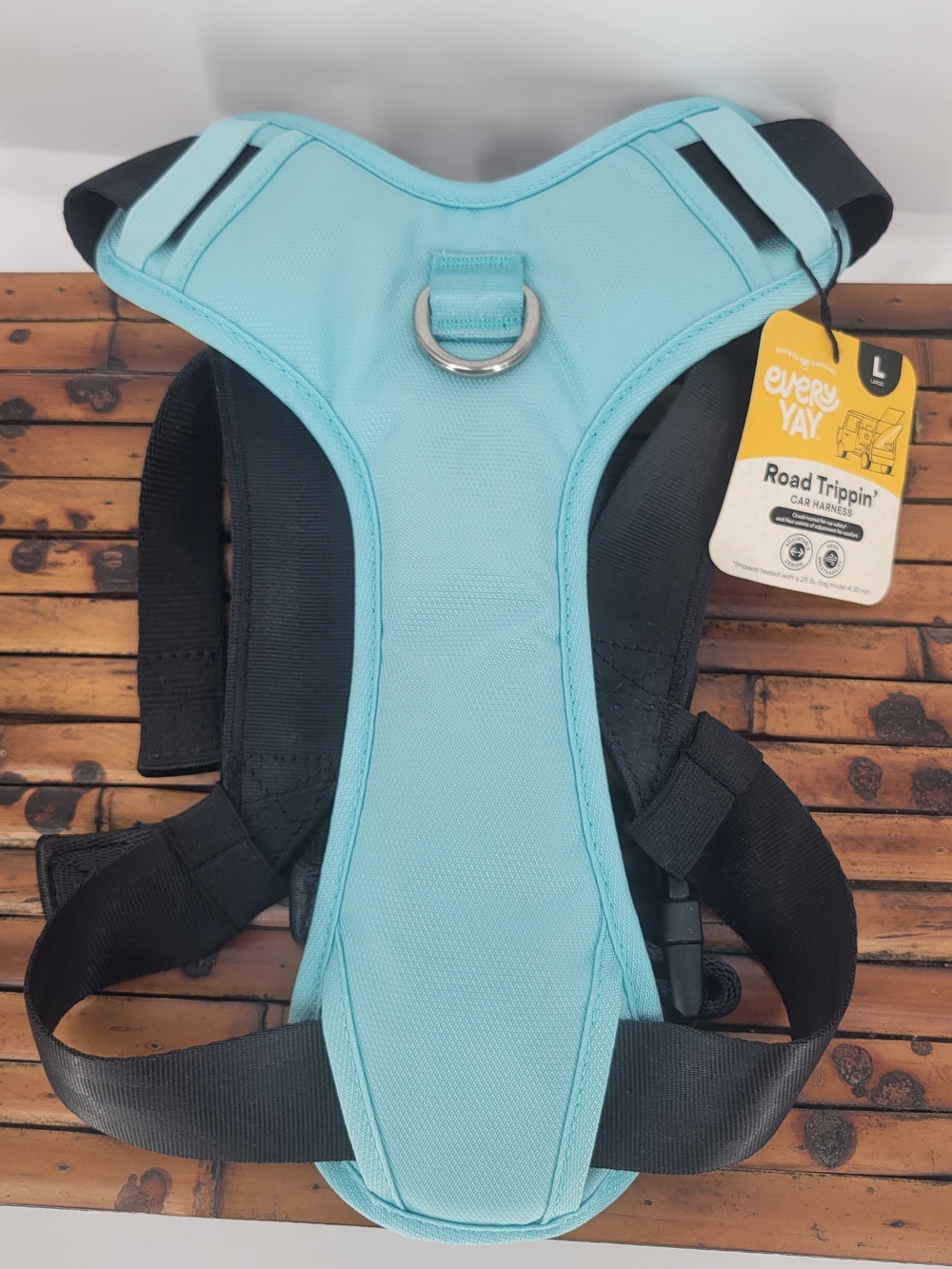 Road Trippin' Large Dog Harness in Light Blue